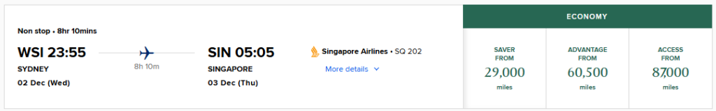 KrisFlyer economy