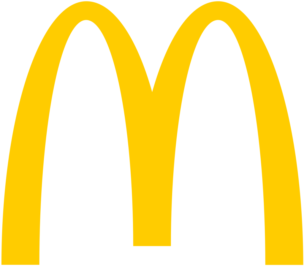 McDonald's logo: the iconic yellow Golden Arches forming an 'M' on a black background