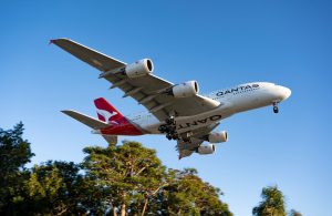 Qantas double points Qantas A380 flying in the sky